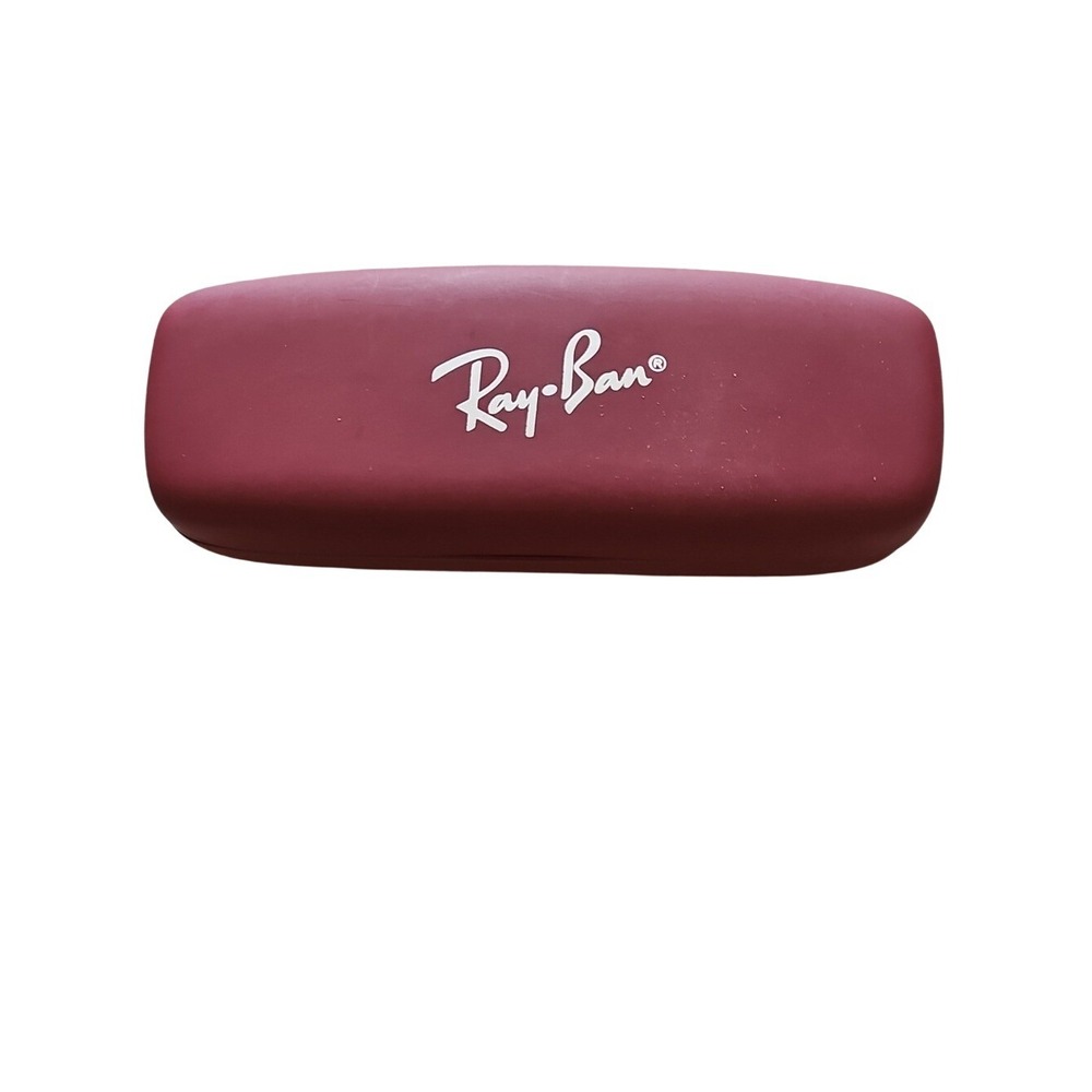 Ray-Ban Burgundy Hard Shell Glasses Case with White Logo- Kids